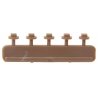 Nut, Bolt & Washer Detail -- 7` Square Bolt w/13` Washer, Styrene, Rust Color, pkg(40), HO, Tichy Train Group 8273