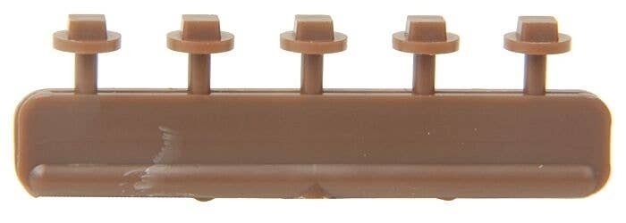 Nut, Bolt & Washer Detail -- 7` Square Bolt w/13` Washer, Styrene, Rust Color, pkg(40), HO, Tichy Train Group 8273
