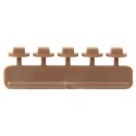 Nut, Bolt & Washer Detail -- 10` Square Bolt w/20` Washer, Styrene, Rust Color, pkg(40), HO, Tichy Train Group 8275
