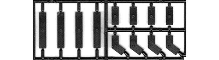 Truss Pin Plates -- 4 Pieces Each of 3 Different Styles, HO, Tichy Train Group 8277