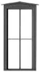 Durango Station 2 Over 2 Double-Hung Window -- 36 x 87` Scale, .44 x .1` Opening pkg(8), HO, Tichy Train Group 8301
