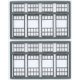 Masonry Windows - Industrial/Roundhouse w/Separate Tilt Out pkg(8) -- 20-Pane with Tilt-Out 60 , HO, Tichy Train Group 8133