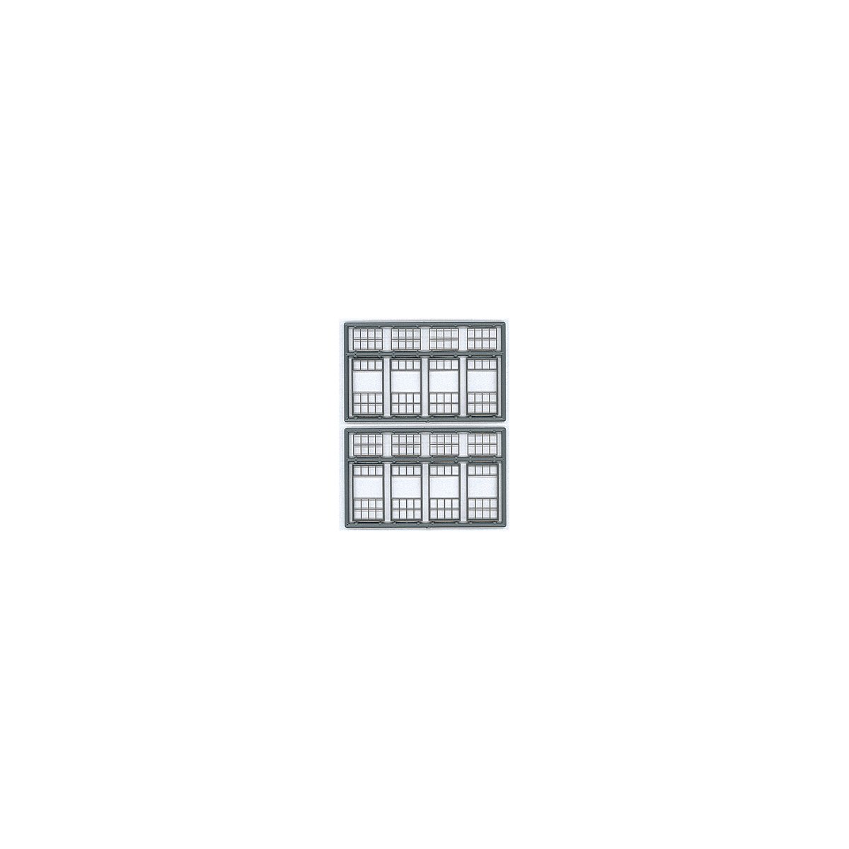 Masonry Windows - Industrial/Roundhouse w/Separate Tilt Out pkg(8) -- 20-Pane with Tilt-Out 60 , HO, Tichy Train Group 8133