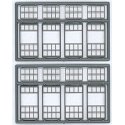 Masonry Windows - Industrial/Roundhouse w/Separate Tilt Out pkg(8) -- 20-Pane with Tilt-Out 60 , HO, Tichy Train Group 8133