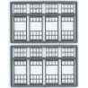Masonry Windows - Industrial/Roundhouse w/Separate Tilt Out pkg(8) -- 20-Pane with Tilt-Out 60 , HO, Tichy Train Group 8133