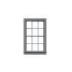 Windows Double Hung - pkg(6) -- 6/6, Scale 38 x 66′ 96.5 x 168cm, O, Tichy Train Group 2006