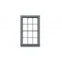 Windows Double Hung - pkg(6) -- 6/6, Scale 38 x 66′ 96.5 x 168cm, O, Tichy Train Group 2006