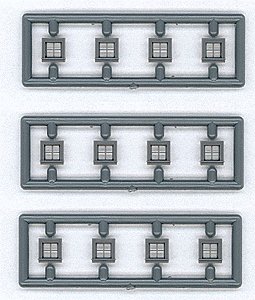 Windows - pkg(12) -- 4 Pane For Work Cars 24 x 24` (Fts .185 x .185` Opening), N, Tichy Train Group 2518