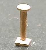 Diesel Radio Antenna (Unpainted Brass Castings) pkg(2) -- Western Pacific Style Firecracker, HO, Cal Scale 546