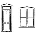 Windows -- Peaked Top Window/Door Set, HO, Grandt Line Products Inc 5259