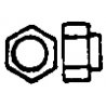 Hex Nut & Bolt Without Washer pkg(100) -- Scale 1-1/2′, O, Grandt Line Products Inc 127