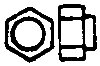 Hex Nut & Bolt Without Washer pkg(100) -- Scale 1-1/2′, O, Grandt Line Products Inc 127