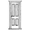 Doors - Rio Grande Southern Depot 36 x 84′ pkg(2), O, Grandt Line Products Inc 3619