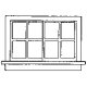 Horizontal Sliding Windows -- Scale 52 x 33′ 132 x 83.8cm pkg(4), O, Grandt Line Products Inc 3713