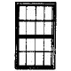 Windows -- Double-Hung, Scale 42 x 72′ 107 x 183cm pkg(6), HO, Grandt Line Products Inc 5179