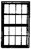 Windows -- Double-Hung, Scale 42 x 72′ 107 x 183cm pkg(6), HO, Grandt Line Products Inc 5179