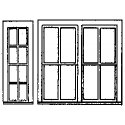 Windows -- Rio Grande Southern Ophir Station 8 Pane 24 x 82` & 72 x 82` pkg(4), HO, Grandt Line Products Inc 5196