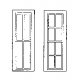 Rio Grande Southern-Style Depot Windows -- 2/2 Light, 24 x 82` 4/4 Light, 24 x 82`, O, Grandt Line Products Inc 3729