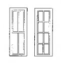 Rio Grande Southern-Style Depot Windows -- 2/2 Light, 24 x 82` 4/4 Light, 24 x 82`, O, Grandt Line Products Inc 3729