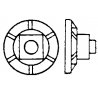 Square Nut-Washer -- 2-1/8` Nut, 5` Ribbed Washer, O, Grandt Line Products Inc 44