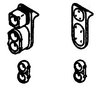 Headlight Sets - SP - Mars Lights, Pre-1958 Hood Units -- Single End pkg(6), HO, Details West 100