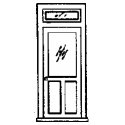 Doors -- Scale Width: 36′ (Includes Windows & Transom), HO, Grandt Line Products Inc 5134