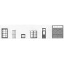 Window & Door Assortment pkg(200), HO, Tichy Train Group 8091