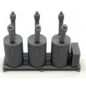Electrical Transformer Load 1 - Resin Kit -- 3 Transformers and 6 Insulators, HO, Phoenix Precision Models 31580