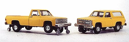 Hy-Rail Wheels For Light-Duty Vehicles - Kit (unpainted metal) -- Guide wheels (Hy-Rail Conversi, HO, Custom Finishing 7009