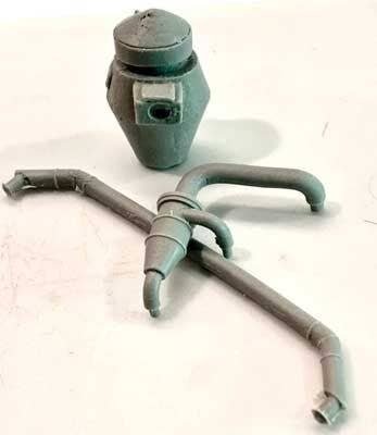 Industrial Vent System -- Unpainted Resin Castings, HO, Bar Mills LLC 2017