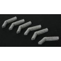 Roof Ductwork - Making A Scene(TM) -- Unpainted Metal Castings - 45-Degree Corners pkg(6), N, The N Scale Architect 20086