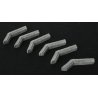 Roof Ductwork - Making A Scene(TM) -- Unpainted Metal Castings - 45-Degree Corners pkg(6), N, The N Scale Architect 20086