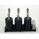Electrical Transformer Load 1 - Resin Kit -- 3 Transformers and 6 Insulators, N, Phoenix Precision Models 30580