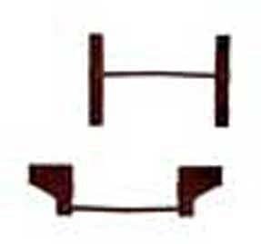 End Grab Irons -- Boxcar Red 4 Pairs, HO, Kadee Quality Products 2253