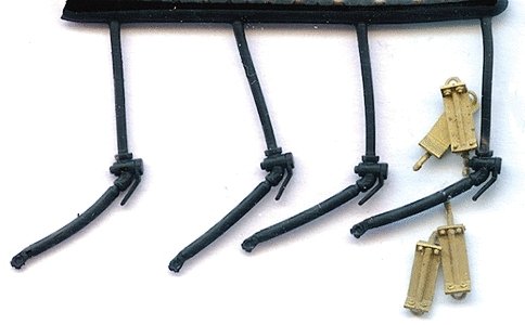 22′ AAR Air Hoses - Molded Rubber -- With Brass Bracket 2 Pair, O, Hi-Tech Details 7500