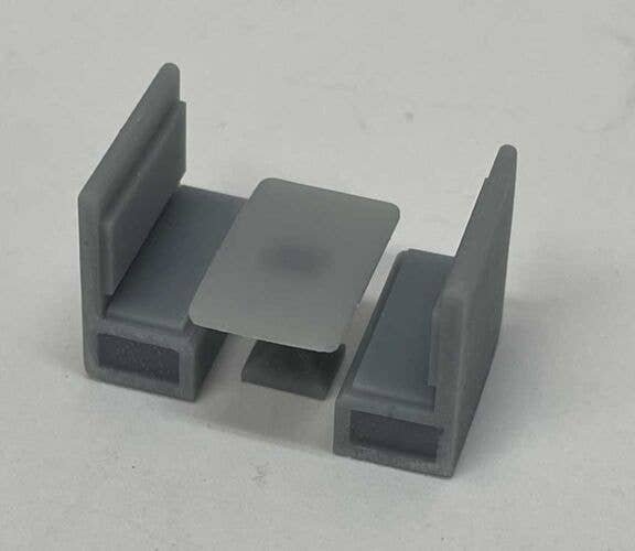4′ Booth and Table Set -- Unpainted 3D Print - 2 Booths and 1 Table, HO, Phoenix Precision Models 31641
