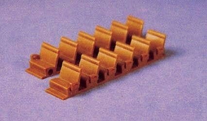 Passenger Car Seats pkg(36) -- Brown, HO, Pikestuff 4100