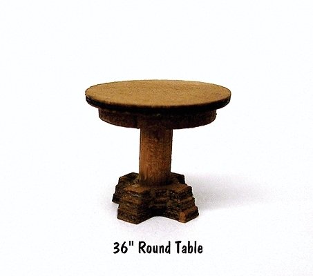 Round Table Laser-Cut Wood Kit pkg(4) -- 36′ 91.4cm, HO, B.T.S. 23021