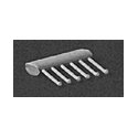 Nut-Bolt-Washer Castings (Plastic) pkg(24) -- Scale 3/4` Nut w/2` Washer, HO, Detail Associates 2203