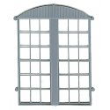 Roundhouse/Warehouse Windows w/Rounded Top Facia -- Scale 113 x 143′ 287 x 363cm pkg(3), HO, Grandt Line Products Inc 5307