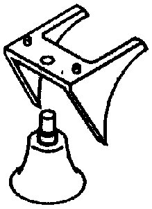 Bells for Diesel Locos (Brass Castings) -- Road Switcher Style End Mount w/Bracket (Used on EL Units), HO, Cal Scale 435