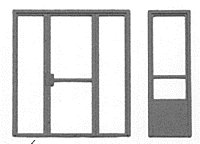 Doors -- Office Front, HO, Micro Engineering 80161
