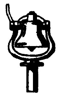 Steam Engine Bell w/Bracket (Brass Casting) -- Standard Rope Pull Type, HO, Cal Scale 281