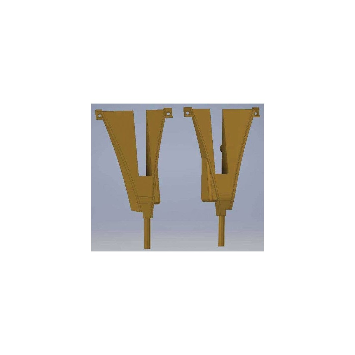 Aldon Rerailer -- Brass 1 Left & 1 Right, HO, Cal Scale 686