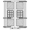 Door -- Engine House Scale 6`6` x 14`6` w/Hinges pkg(4), HO, Grandt Line Products Inc 5102