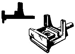 Steam Loco Headlight Mounting Bracket (Brass Casting) -- CNW Style - Center Mounting, HO, Cal Scale 279