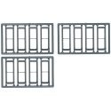 Windows - Double Hung pkg(12) -- 1/1 Scale 30 x 92` (Fits .385 x 1.1` Opening), HO, Tichy Train Group 8096