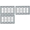 Windows - Double Hung pkg(12) -- 1/1 Scale 30 x 92` (Fits .385 x 1.1` Opening), HO, Tichy Train Group 8096
