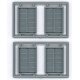 Double Doors - 5 Panel pkg(4) -- 54 x 80` (Fits .66 x .975` Opening), HO, Tichy Train Group 8124