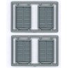 Double Doors - 5 Panel pkg(4) -- 54 x 80` (Fits .66 x .975` Opening), HO, Tichy Train Group 8124